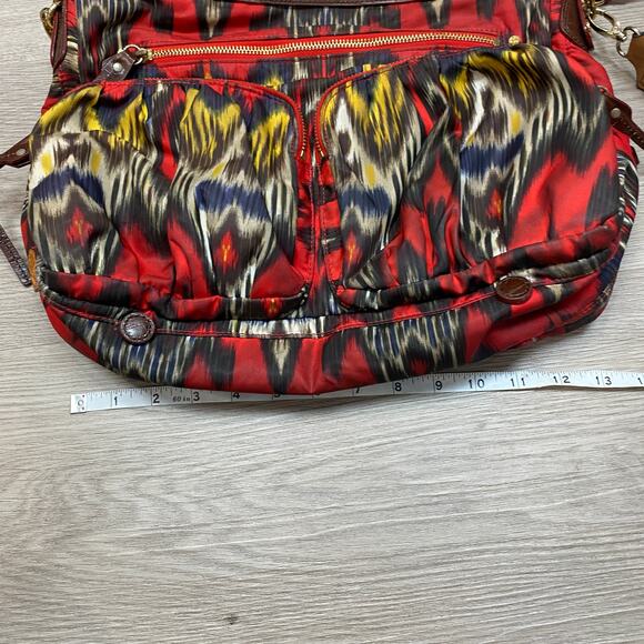 MZ Wallace Clara Ikat Nylon Print Satchel Bag Boho Indie - Picture 8 of 9